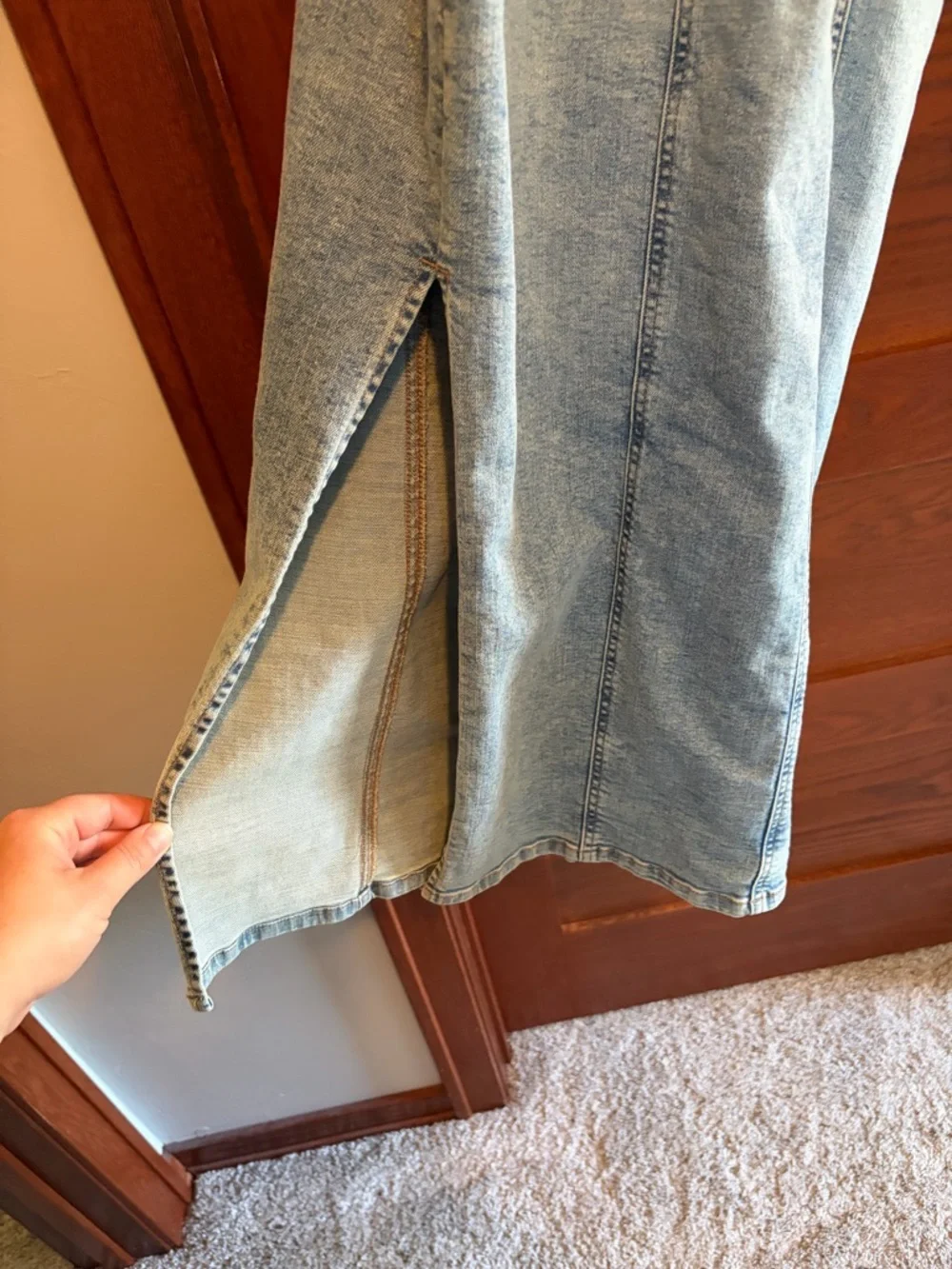 wild fable Light Blue Denim Tank Midi Dress - Picture 5 of 5